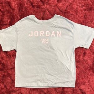 Jordan Light Blue T-Shirt, never worn. I accidentally ordered a girls fit tee.